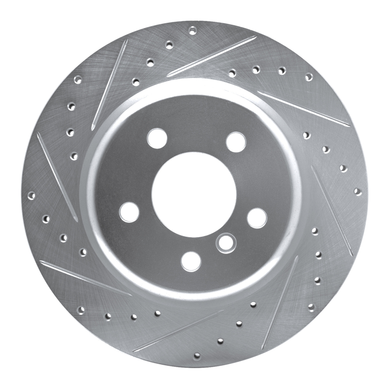 BMW 528I xDrive Brake Rotor (1) - Rear Left - R1 Concepts - Drilled & Slotted - Silver - `11-`16 BMW 528I xDrive Brake Rotor (1) - Rear Left - R1 Concepts - Drilled & Slotted - Silver - `11-`16